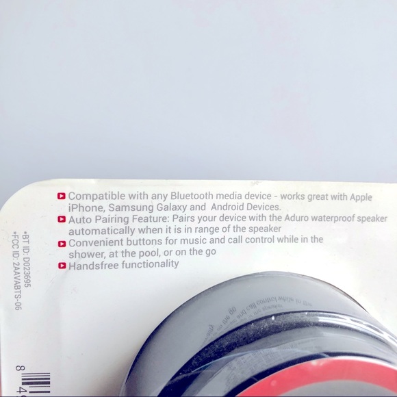 NEW ADURO AQUASOUND SHOWER SPEAKER WATERPROOF WIRELESS SPEAKER (BLACK) - Picture 7 of 16